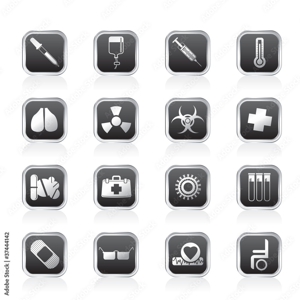 collection of medical themed icons and warning-signs collection of medical themed icons and warning-signs