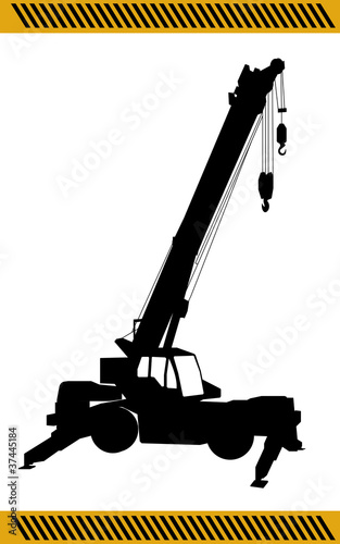 Crane  construction machinery equipment isolated