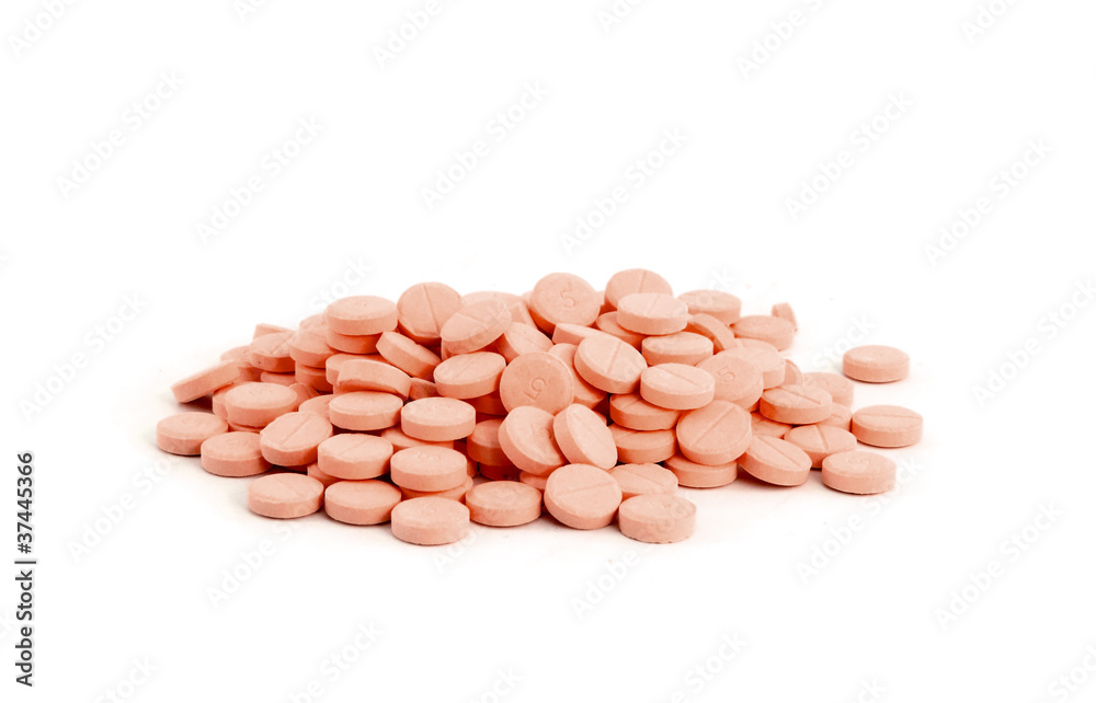 Medicine against white isolated background Medicine against white isolated background