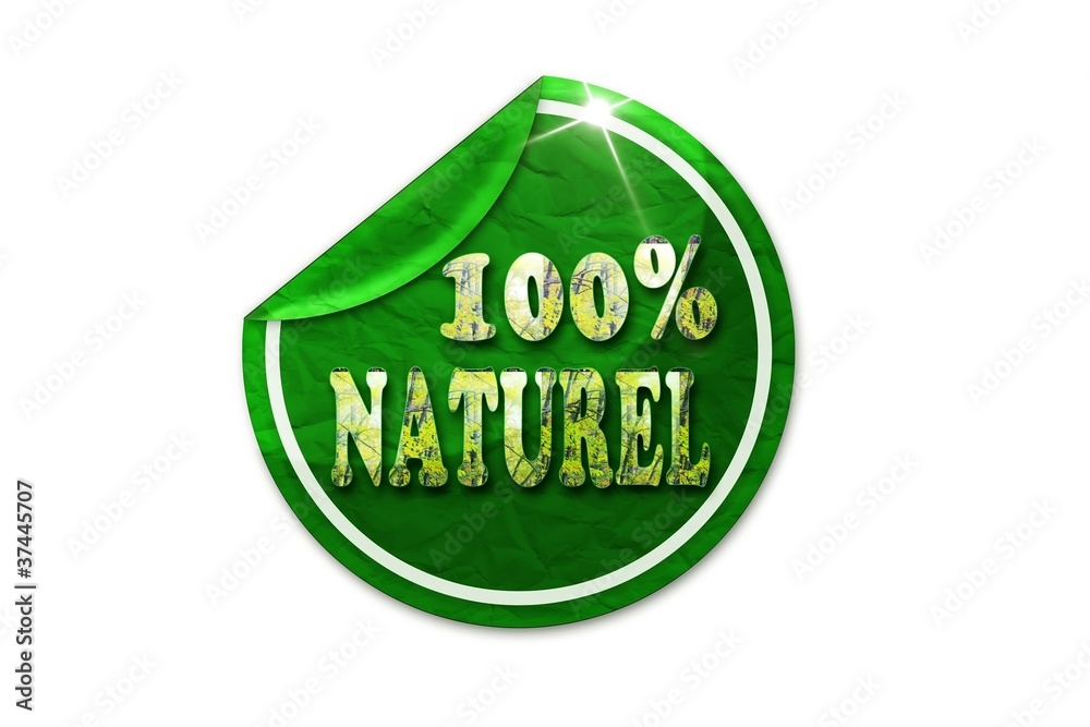 Sticker vert_100% naturel Sticker vert_100% naturel