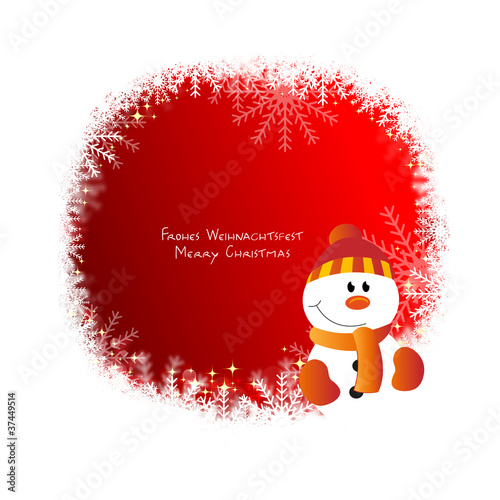 weihnachtskarte - schneemann