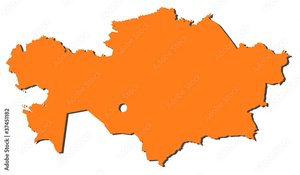 Fototapeta premium Map of Kazakhstan