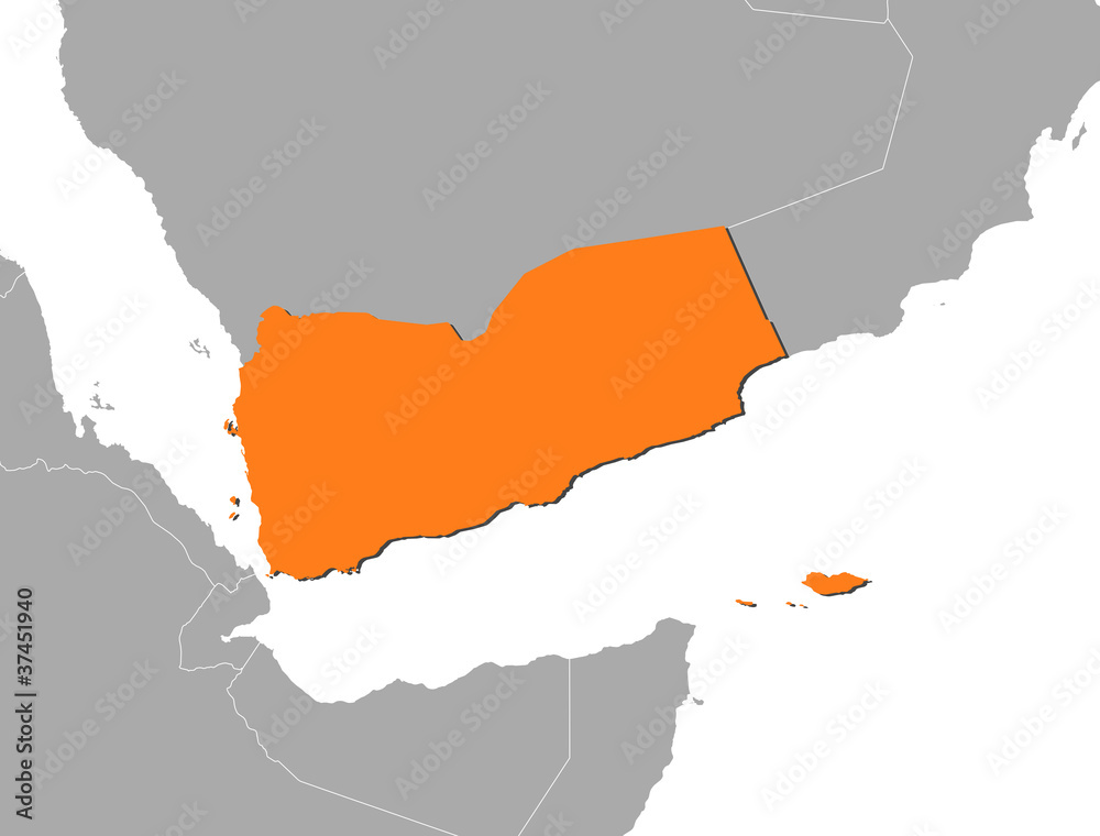 Obraz premium Map of Yemen