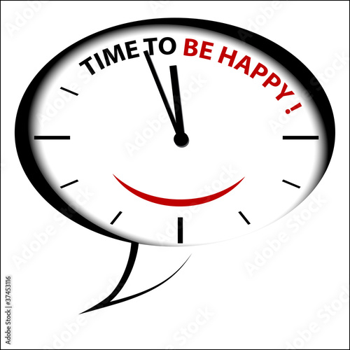 Bubble Clock "Time to be HAPPY!"