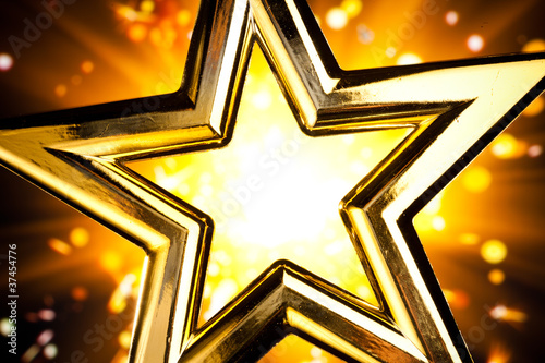 shiny gold star photo