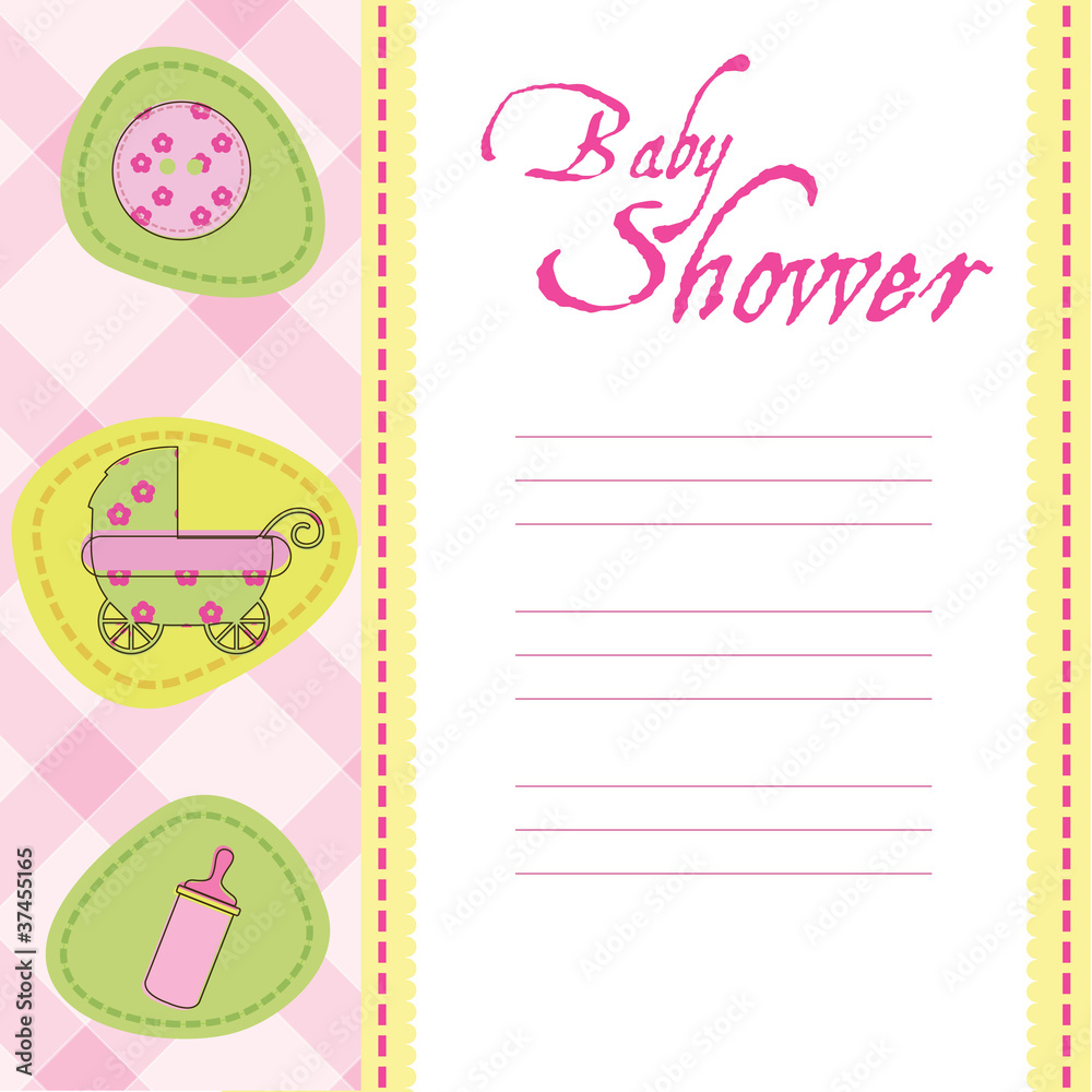 Fototapeta premium baby arrival card