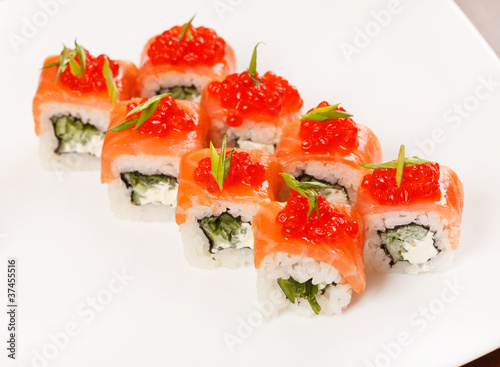 sushi on the plate