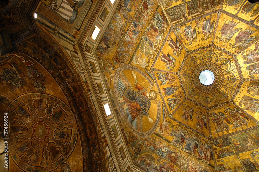 Dome of Baptistry of Duomo in Florence Tuscany Italy