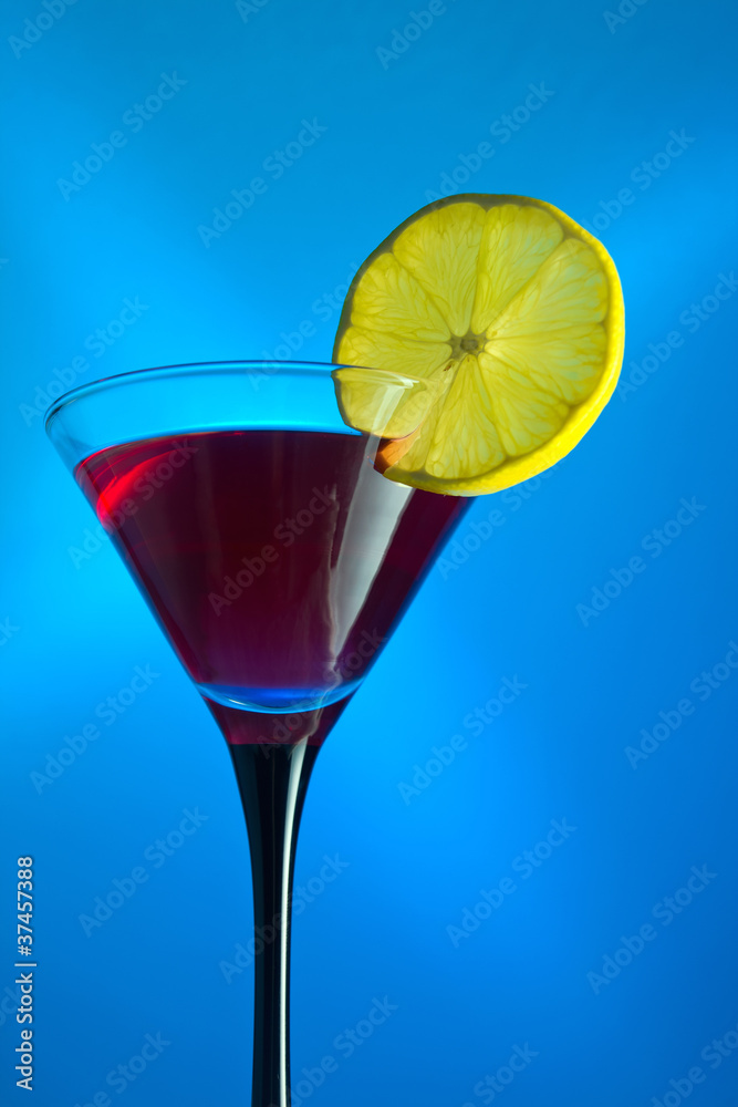 cocktail with lemon cocktail with lemon
