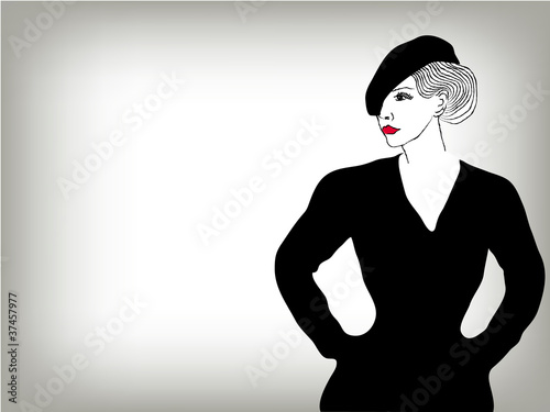 Woman image, fashion background concept