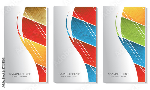 Vector cards with scratch design