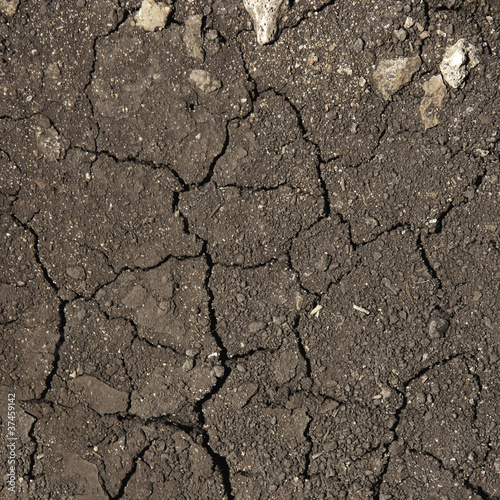 Quadratische Aufnahme von Bodenerosion vulkanische Erde