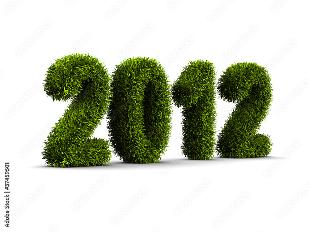2012 new year grass concept 2012 new year grass concept