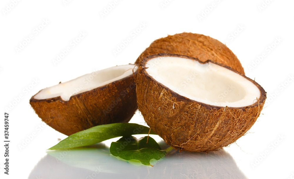 Fresh coconut isolated on white Fresh coconut isolated on white