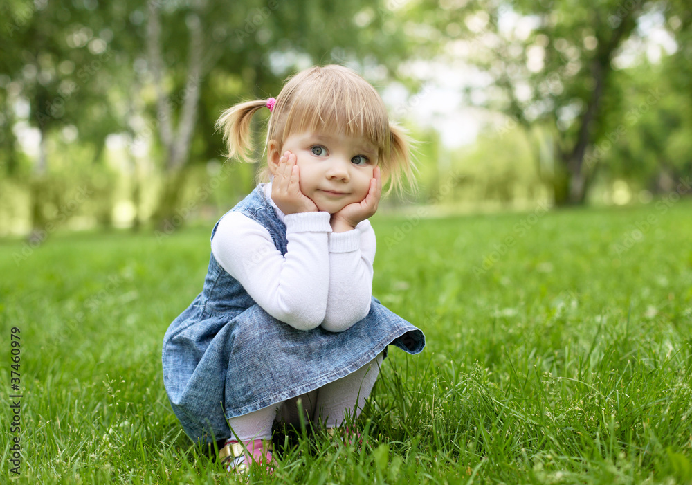 Portrait of a little girl outdoors Portrait of a little girl outdoors