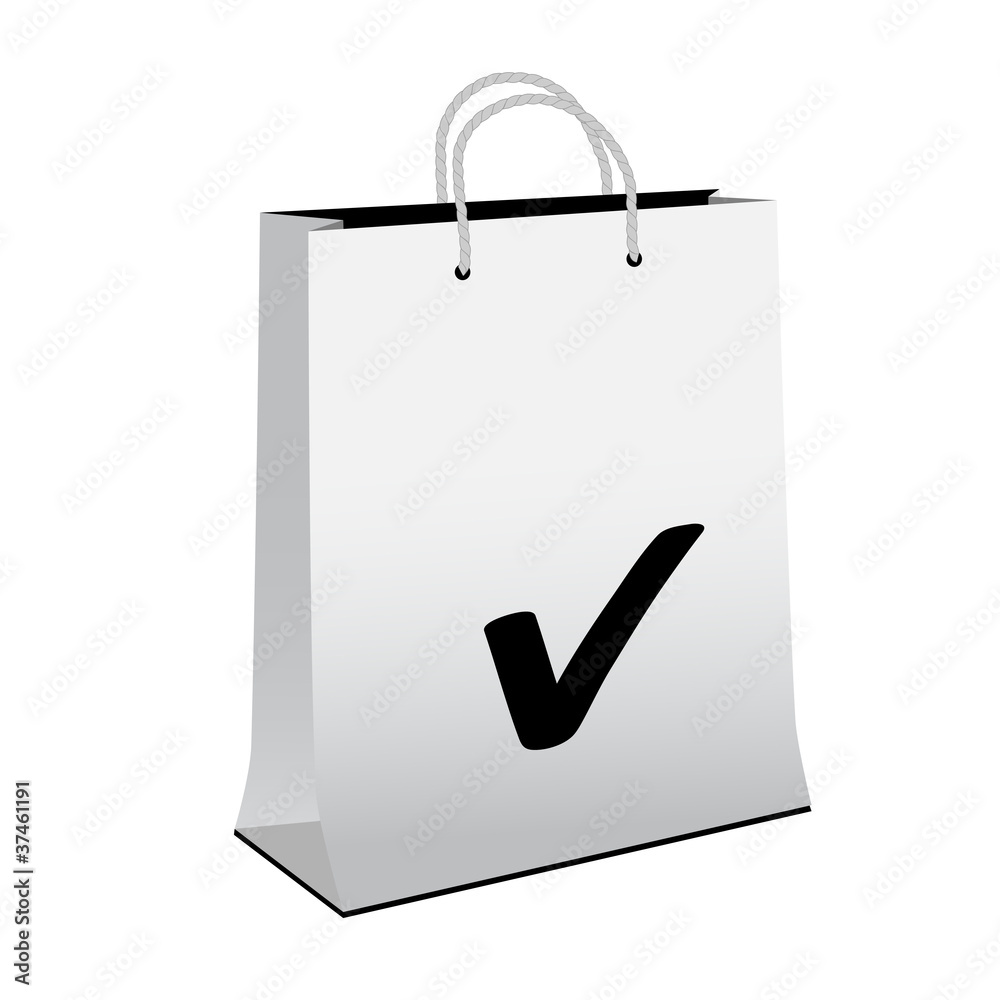 Vector paper shopping bag Vector paper shopping bag