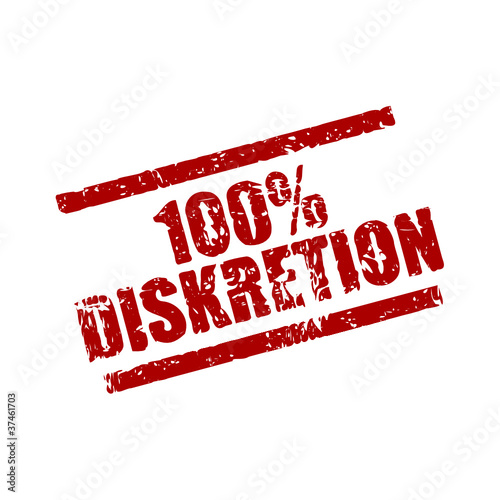 stempel eckig 100% diskretion I