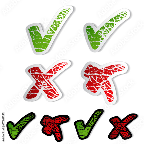 Vector check mark stickers