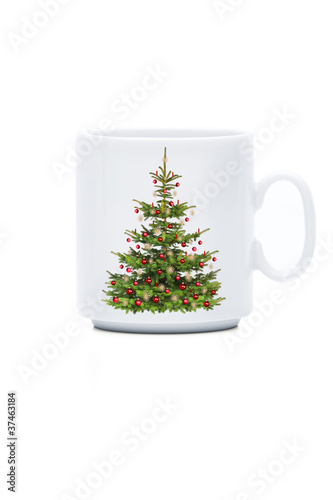 Glühweintasse mit Weihnachtsbaum