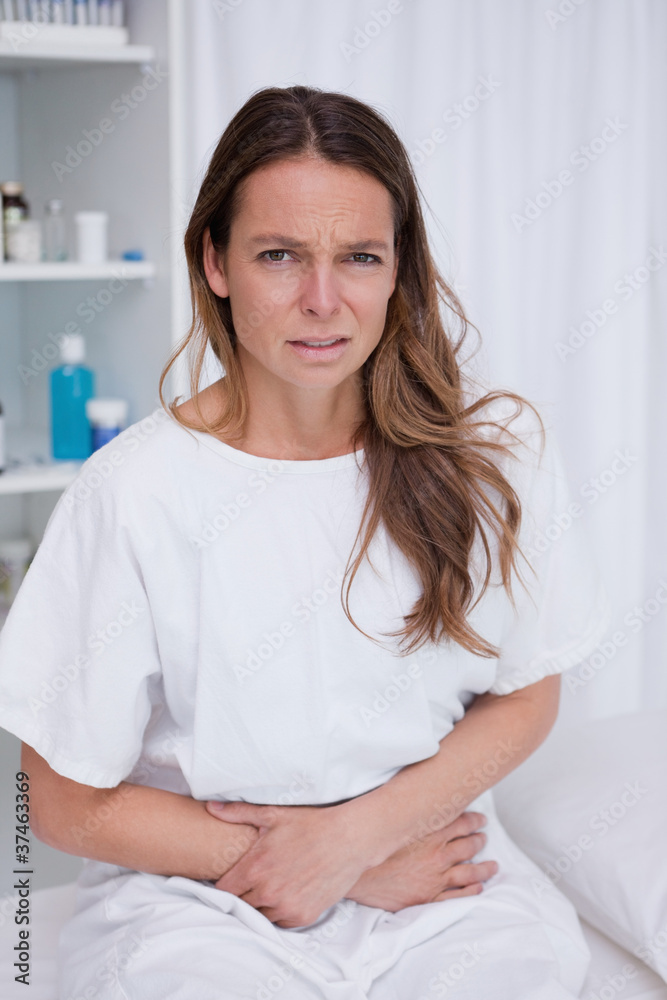 Woman having bad stomachache Woman having bad stomachache
