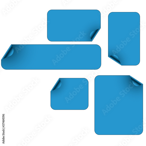 Sticker und Etiketten, blau