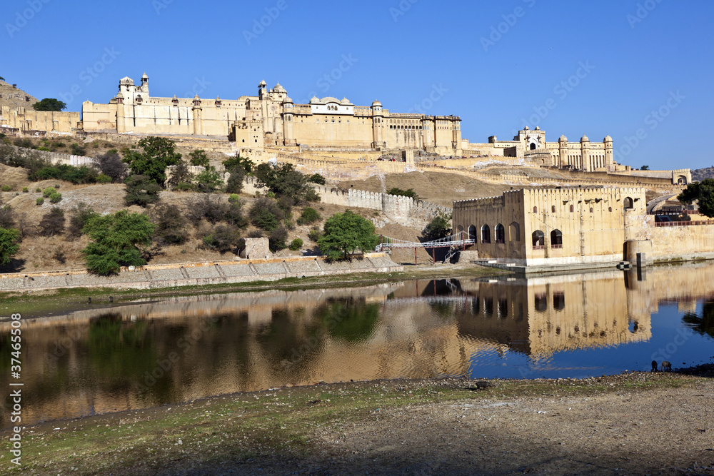 beautiful Amber Fort in Jaipur in morning light beautiful Amber Fort in Jaipur in morning light