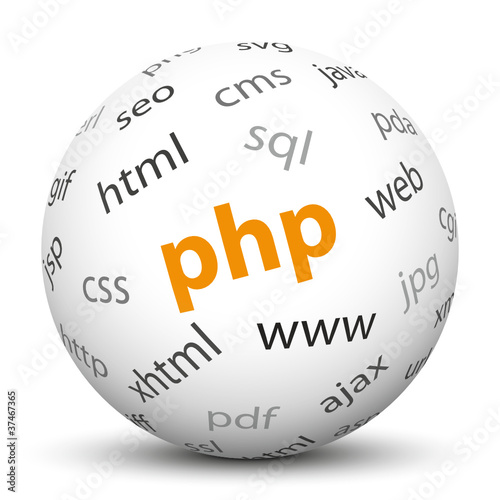 PHP, dynamisch, 3D, Kugel, Client, Server, Begriffe, Webdesign