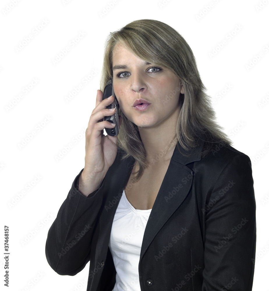 cute girl talking on the mobile phone cute girl talking on the mobile phone