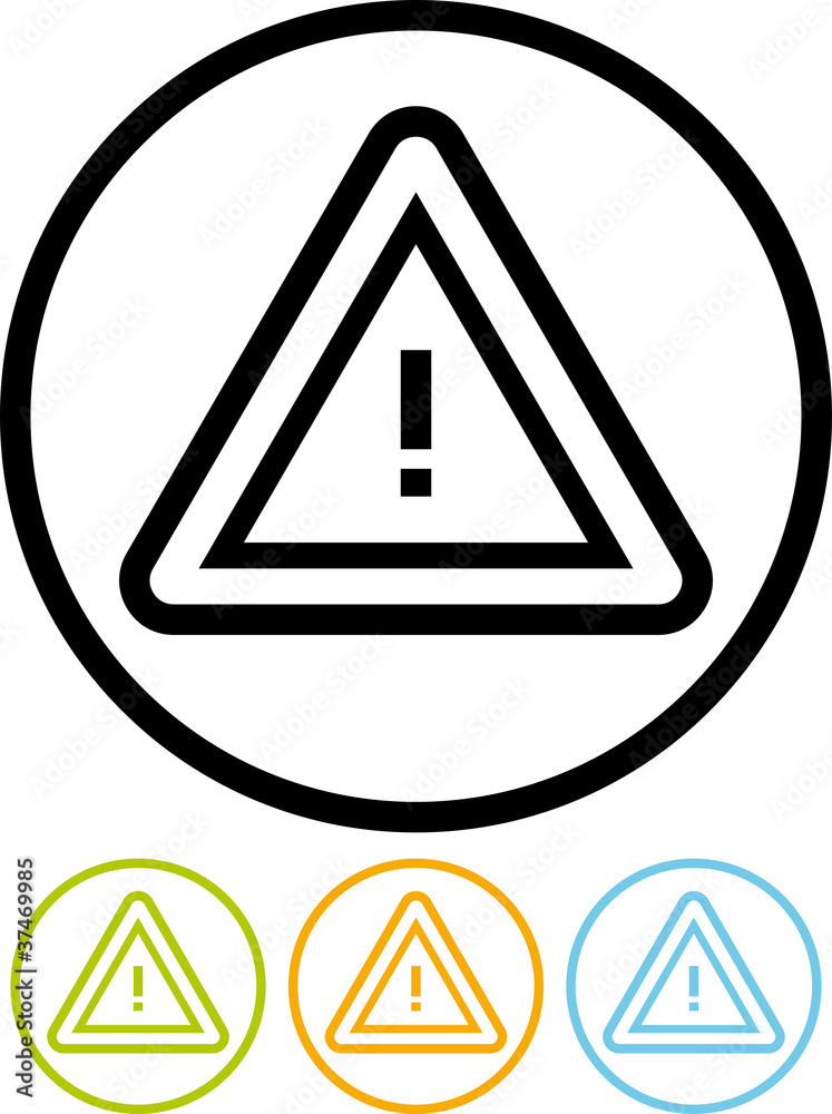 Danger sign - Vector icon isolated Danger sign - Vector icon isolated