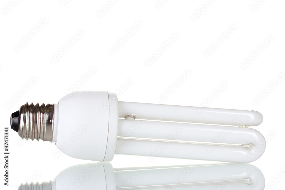 Energy saving lamp isolated on white Energy saving lamp isolated on white