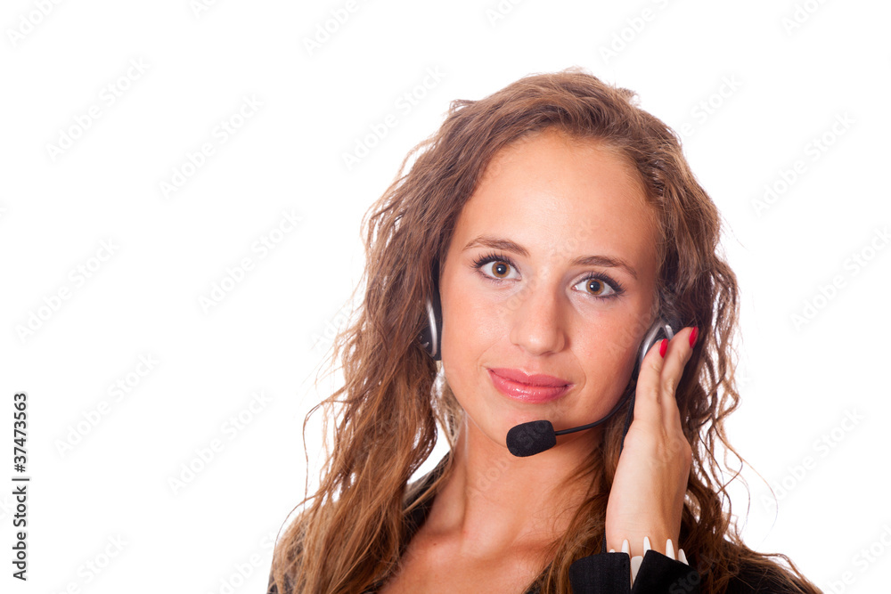 Business Woman with Headset Business Woman with Headset