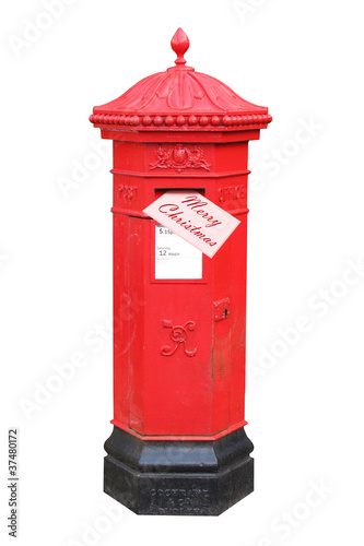 Canvas Print Christmas letter posted in a Victorian postbox