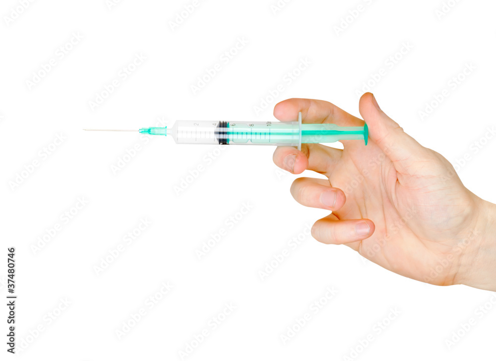 syringe isolated on white syringe isolated on white