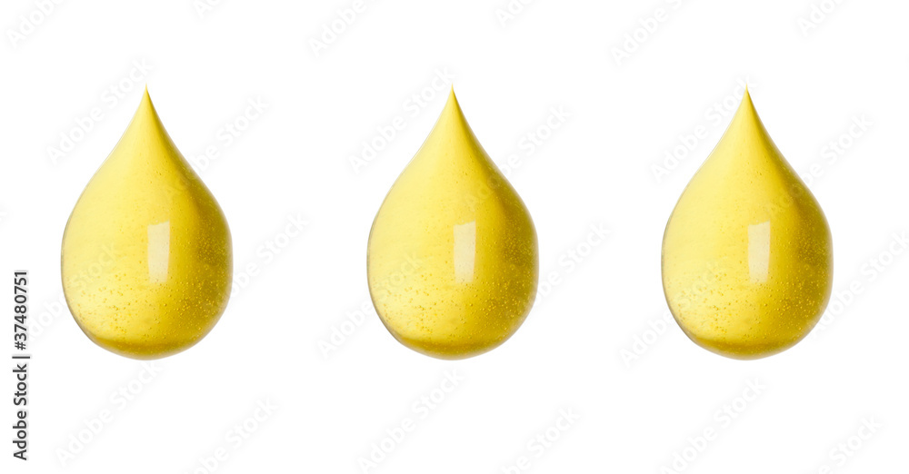 oil drops isolated on white oil drops isolated on white