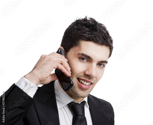 Businessman calling