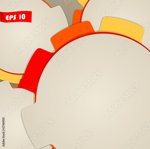 Circle blank paper bookmarks background