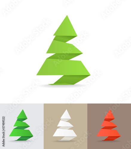 Christmas tree origami set