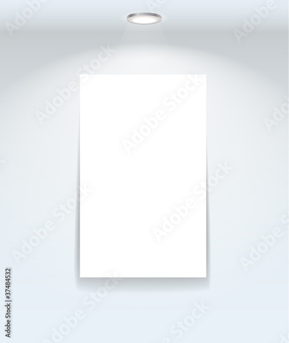 Illuminated frame on the wall