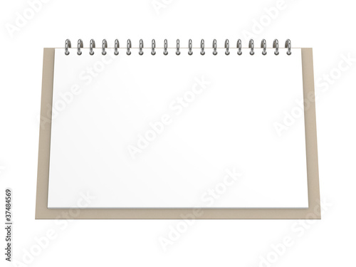 Blank office calendar. Isolated on the white background