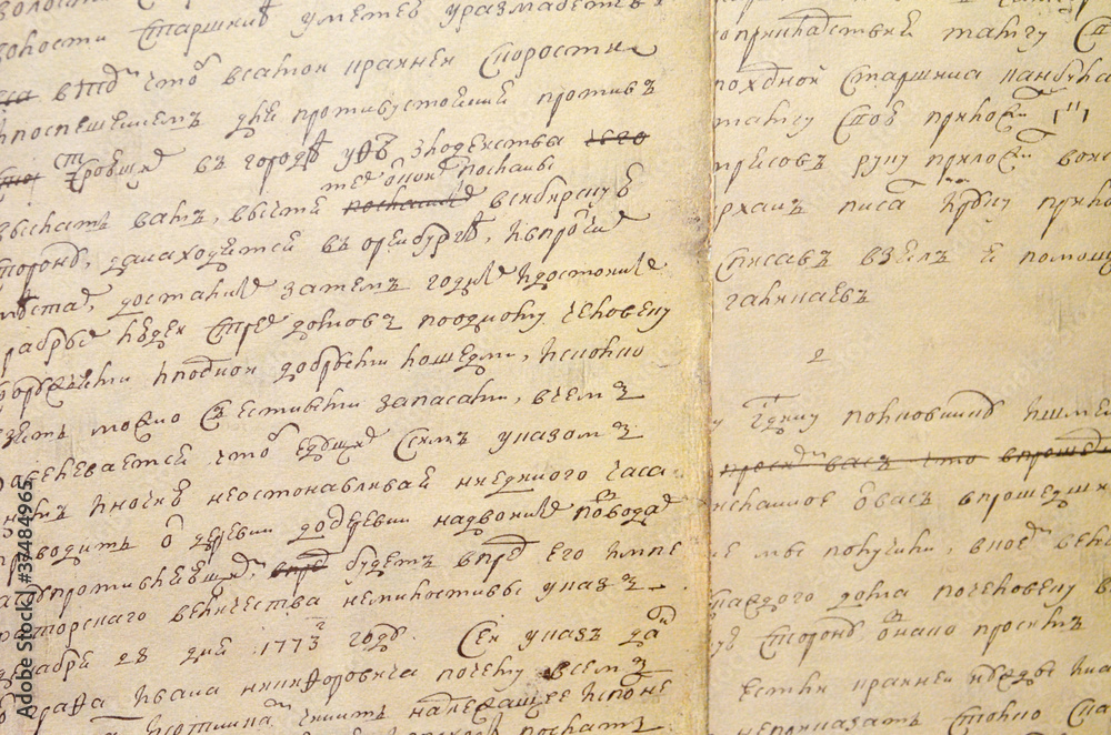 Old opened book pages with words Old opened book pages with words