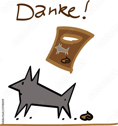 Hinweisschild - Hundetoilette bitte benutzen - Danke!