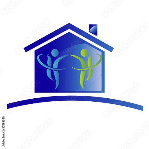 Team business shaking hands logo