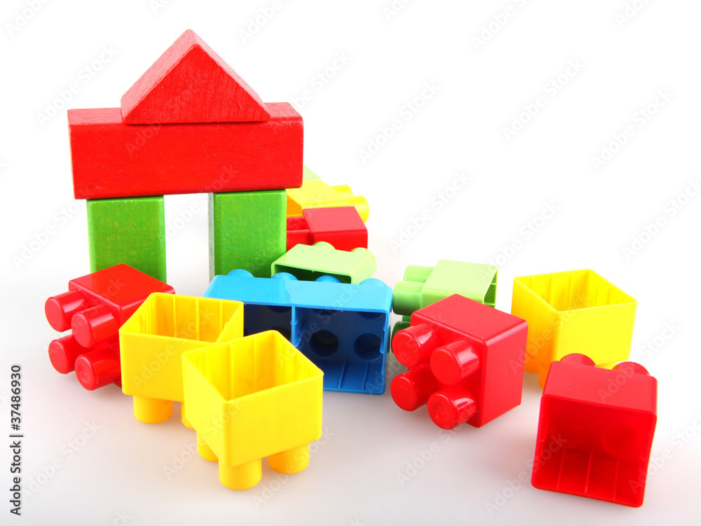 Obraz premium Plastic building blocks
