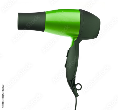 Fashion hair dryer isolated on white