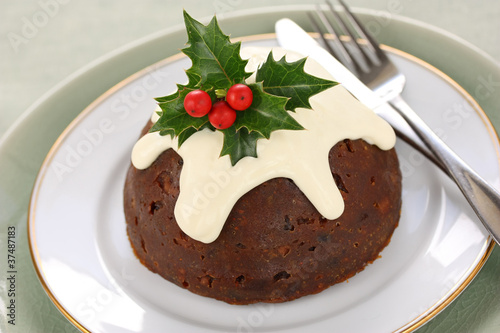 Schilderij op canvas homemade christmas pudding