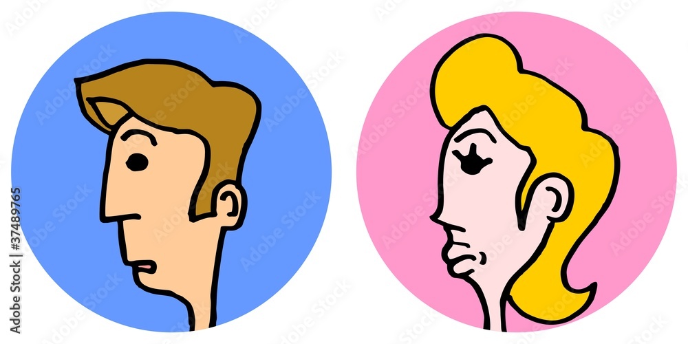 Iconos hombre y mujer Iconos hombre y mujer