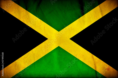 Jamaica grunge flag