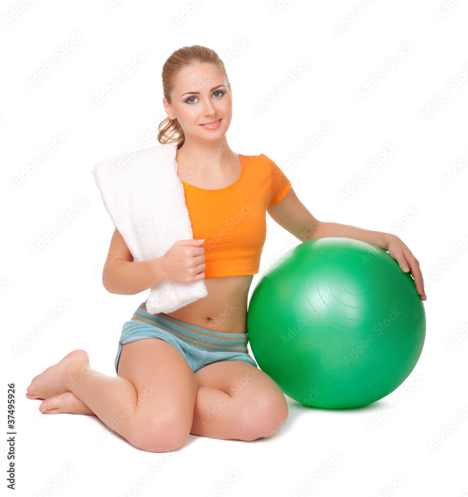 Young sporty smiling woman Young sporty smiling woman