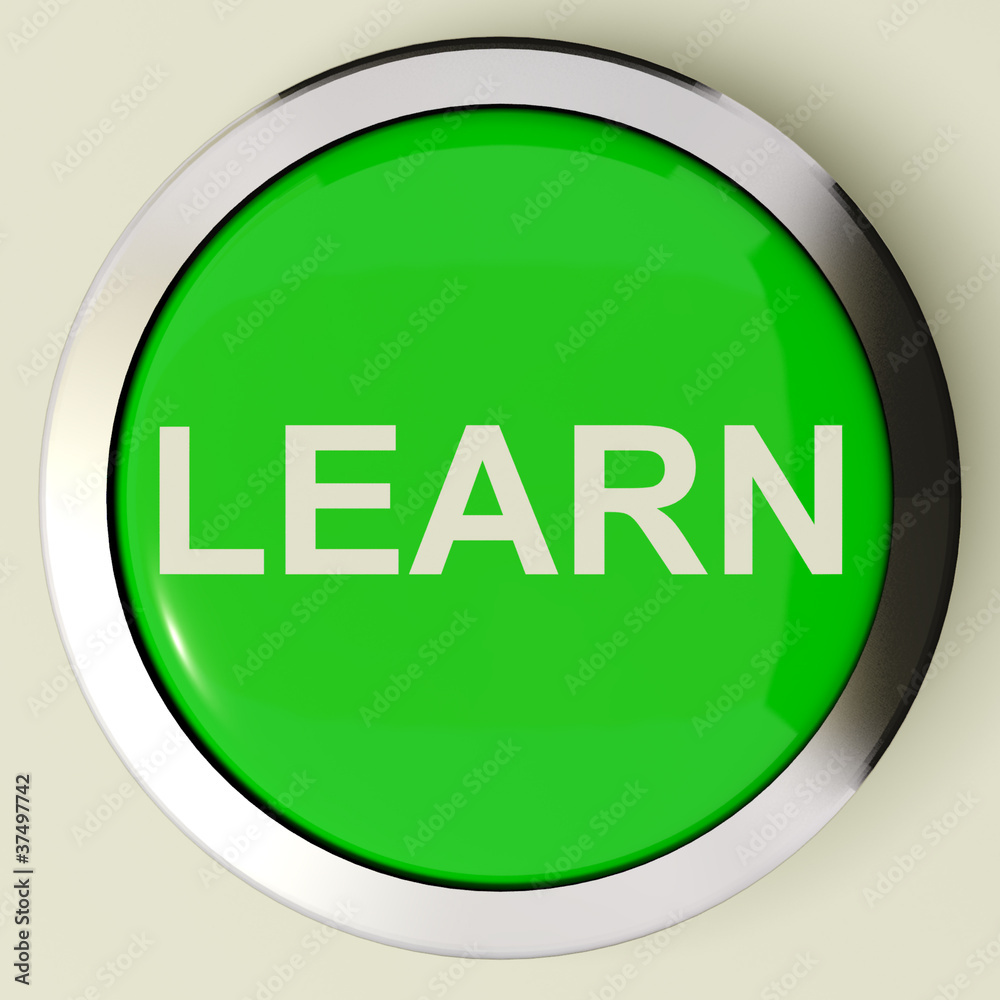 Learn Button Or Icon For Education Or Online Learning Stock ...