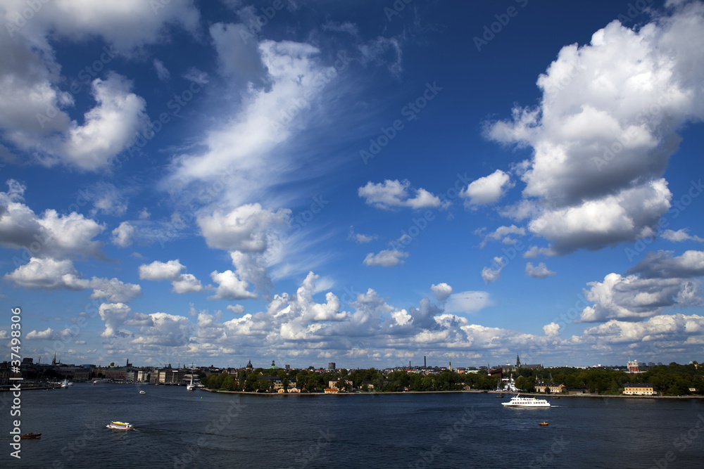 View on the islands of Stockholm in Summer